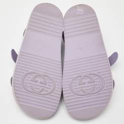 Gucci Purple Jelly Slingback  Buckle Sandals Size 40