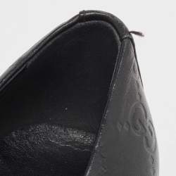 Gucci Black Guccissima Leather Ballet Flats Size 34.5