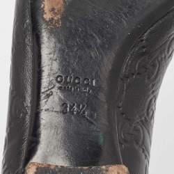 Gucci Black Guccissima Leather Ballet Flats Size 34.5