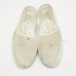 Gucci White Leather Embroidered Bee Ace Sneakers Size 37