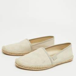 Gucci Two Tone GG Canvas Espadrilles Flats Size 39