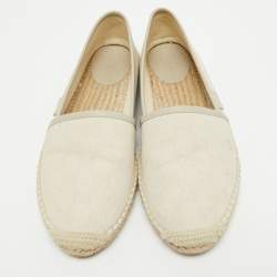 Gucci Two Tone GG Canvas Espadrilles Flats Size 39