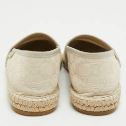 Gucci Two Tone GG Canvas Espadrilles Flats Size 39