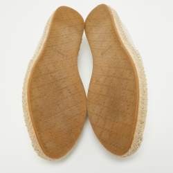 Gucci Two Tone GG Canvas Espadrilles Flats Size 39