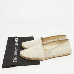 Gucci Two Tone GG Canvas Espadrilles Flats Size 39