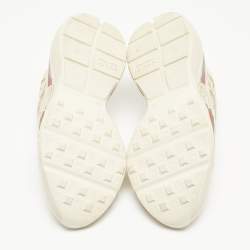 Gucci Cream Leather Vintage Logo Rhyton Sneakers Size 40.5