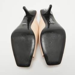 Pre Owned Gucci Beige Leather Slide Sandals Size 39