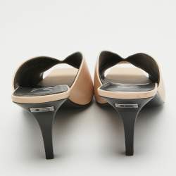 Pre Owned Gucci Beige Leather Slide Sandals Size 39