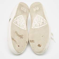 Gucci White Leather Web Ace Low Top Sneakers Size 37