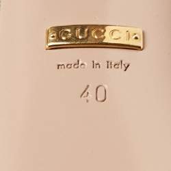 Gucci Metallic Textured Suede Open Toe Platform Pumps Size 40