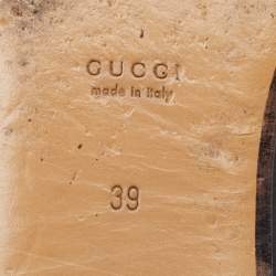 Pre Owned Gucci Black Leather Princetown Mules Size 39