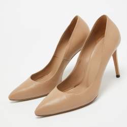 Gucci Brown Leather Pointed Toe Pumps Size 37