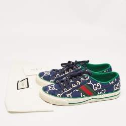 Gucci Blue Canvas Tennis 1977 Sneakers Size 39
