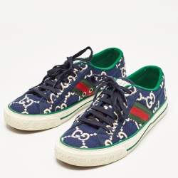 Gucci Blue Canvas Tennis 1977 Sneakers Size 39