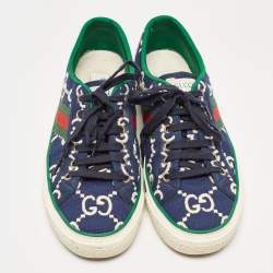 Gucci Blue Canvas Tennis 1977 Sneakers Size 39