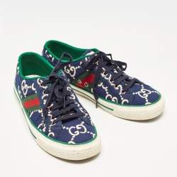 Gucci Blue Canvas Tennis 1977 Sneakers Size 39