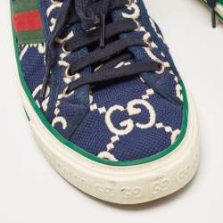 Gucci Blue Canvas Tennis 1977 Sneakers Size 39