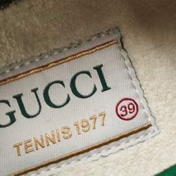 Gucci Blue GG Canvas Tennis  Low Top Sneakers Size 39
