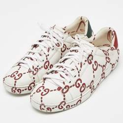 Gucci Tri Color Leather Ghost GG Ace Sneakers Size 37