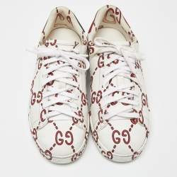 Gucci Tri Color Leather Ghost GG Ace Sneakers Size 37