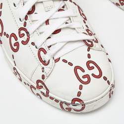 Gucci Tri Color Leather Ghost GG Ace Sneakers Size 37