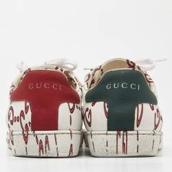 Gucci Tri Color Leather Ghost GG Ace Sneakers Size 37