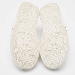 Gucci White Leather Web Low Top Sneakers Size 39  
