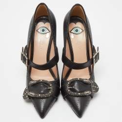 Gucci Black Leather Dionysus Pumps Size 37