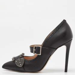 Gucci Black Leather Dionysus Pumps Size 37