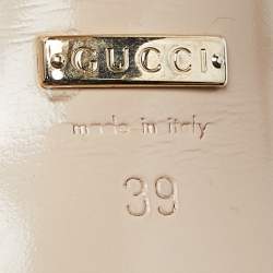 Pre Owned صندل غوتشي نعل سميك كلادي جلد أزرق ميتالك مقاس 39