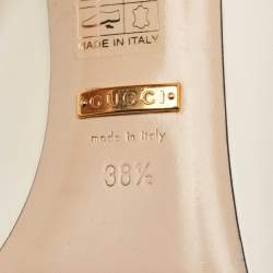 Gucci Cream Leather Mary Jane Sylvie Pumps Size 38.5