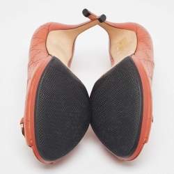 مملوكة مسبقًا Gucci Orange Guccissima Leather New Hollywood Pumps Size 36.5