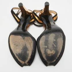 Gucci Black Suede Delphine Sandals Size 37