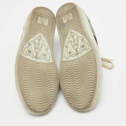 Gucci Beige/Brown GG Supreme Canvas Ace Sneakers Size 34
