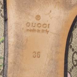 Gucci Multicolor Canvas Flower Print Princetown  Mules Size 36