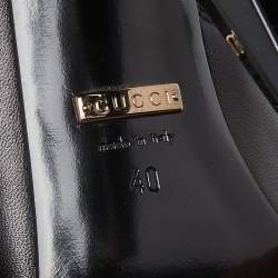 مملوكة مسبقًا Gucci Black Leather Cut Out Ankle Booties Size 40