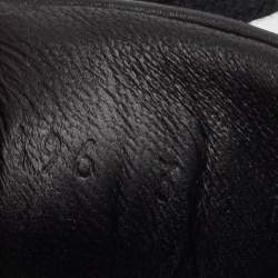Gucci Black Guccissima Leather  Web Detail Low Top Sneakers Size 36.5