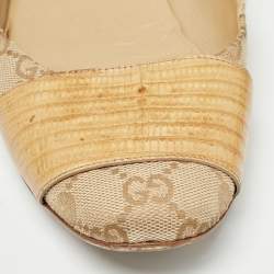 Gucci Beige GG Canvas Ballet Flats Size 38.5