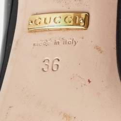 Pre Owned Gucci Black Patent Leather Horsebit Pumps Size 36