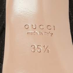 Pre Owned Gucci Black Suede Cut Out Studded Ankle Booties Size 35.5