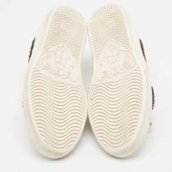 Gucci White Leather Embellished Arrow Ace Sneakers Size 36