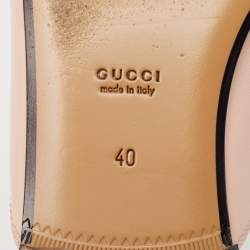 Gucci Pink Leather Princetown Mules Size 40