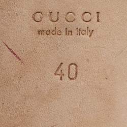 Gucci Black Suede Interlocking G Ankle Strap Sandals Size 40