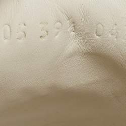 Pre Owned Gucci White Leather Star and Bee Embroidered Ace Sneakers Size 39.5