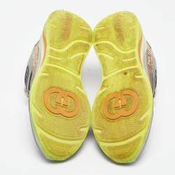 Gucci Grey/Beige Suede and Mesh Ultrapace Sneakers Size 38