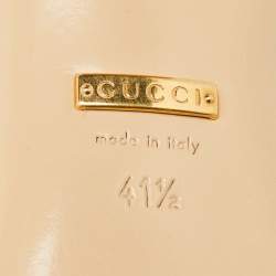 Pre Owned Gucci Pink Satin Crystal Embellished Bow Mules Size 41.5