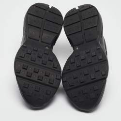 Gucci Black Leather Rhyton Sneakers Size 38