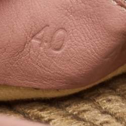 Pre Owned Gucci Pink GG Canvas Espadrille Flats Size 40