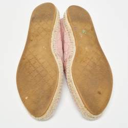 Pre Owned Gucci Pink GG Canvas Espadrille Flats Size 40