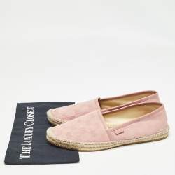 Pre Owned Gucci Pink GG Canvas Espadrille Flats Size 40